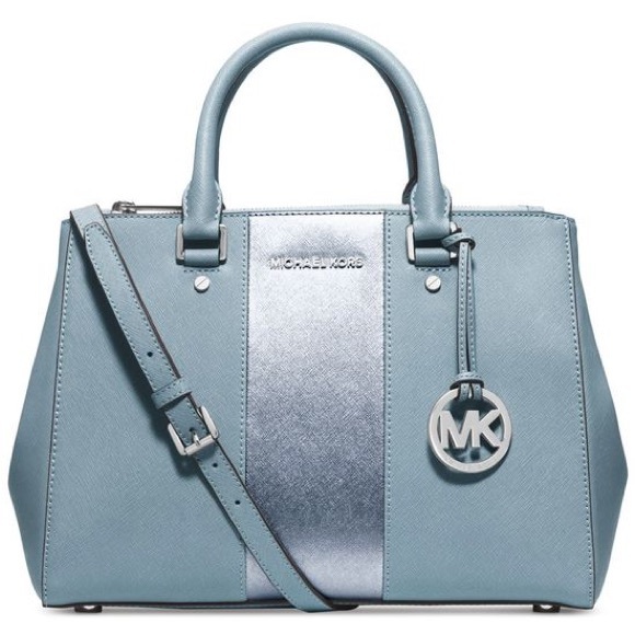 Michael Kors Sutton Powder Blue Satchel - Picture 1 of 16